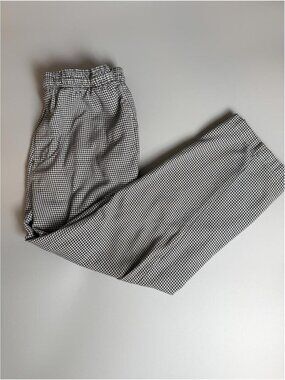 Vintage‎ Houndstooth Wide Leg Pants, High Waisted Black & White Trousers